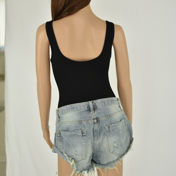 Black Round Neck Vest Top - Picture 3 of 3